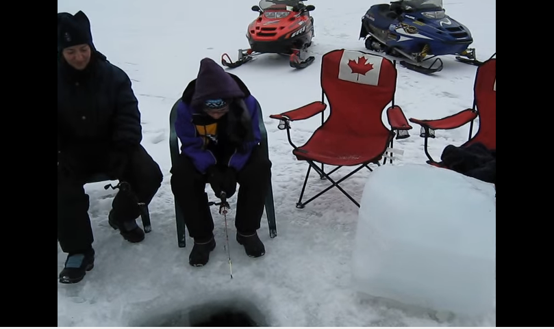 Guys were ice fishing and suddenly something very weird happened1
